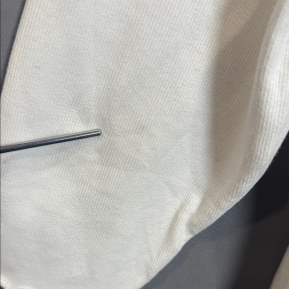 Riley & Rae White Ribbed Cardigan Top XL Button Front Cropped - Picture 8 of 10